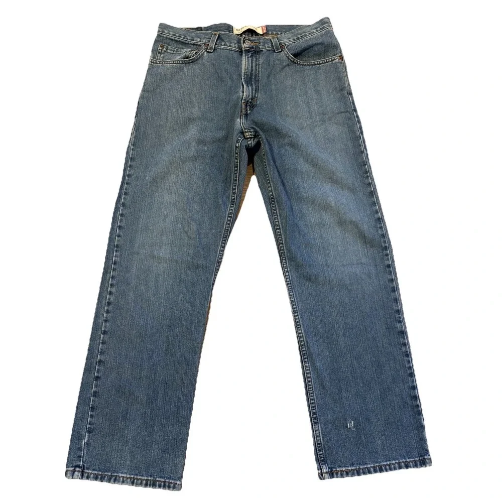 Levi's 505 Mens 34x30 Blue Jeans Regular‎ Fit Straight Leg Medium Wash Denim Y2K